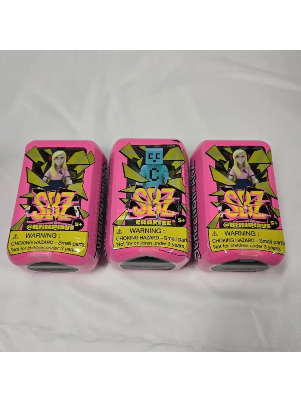 SBZ Screen Breakz Figures Lot of 3 Craftee & Britt Plays